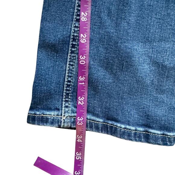 Maurices Jeans Womens Size 5/6 Long 6L Blue Embroidered pockets bootcut silver - Picture 11 of 16